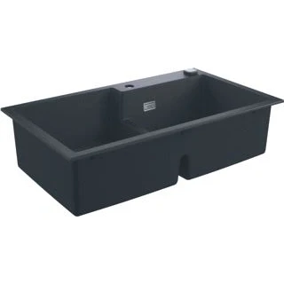 Afbeelding van Grohe rechthoekige dubbele spoelbak bladmontage opbouw afvoerplug vuilafstotend waste hxbxd 200x860x500mm 31649ap0