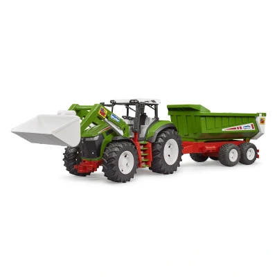Afbeelding van Bruder ROADMAX Tractor 1:16 Met Voorlader En Kiepwagen