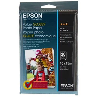 Afbeelding van Epson Value Glossy Photo Paper 10x15cm 20 Vellen
