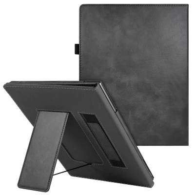 Afbeelding van reMarkable 2 Hoes: iMoshion Stand Bookcase Sleepcover met strap Zwart Kunstleder E Reader Hoezen