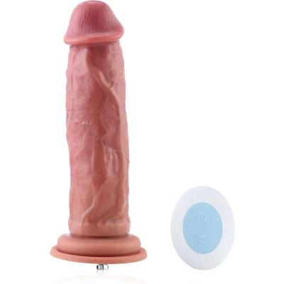 Afbeelding van Dildo Vibrerend inclusief Afstandsbediening 23 CM KlicLok Beige