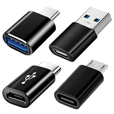 Afbeelding van USB C Adapter 4 Stuks, naar 3.0 OTG Adapter, Micro Compatibel met MacBook Pro, Samsung Galaxy, Mobiele Telefoons, PC, in de Auto en Meer