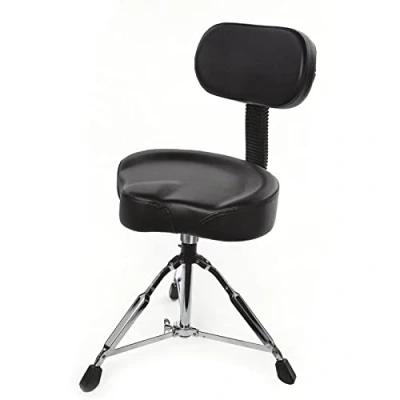 Afbeelding van Fame Kruk D9003, zadel, met rugleuning Drumkruk
