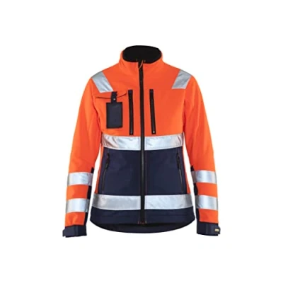 Afbeelding van Blåkläder 4902 2517 Dames Softshell jack High Vis Oranje/Marineblauw maat XXL