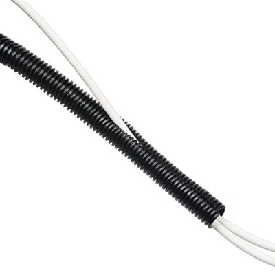 Afbeelding van D Line kabelbuis, flexibele kabelbeheeroplossing voor het organiseren van kabels tv‘s, pc‘s en gameconsoles, afdekken, kabelmanagement 1,1 meter lengte x 25 mm buitendiameter zwart