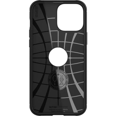 Afbeelding van Apple iPhone 13 Pro Hoesje Siliconen en TPU (zacht) Spigen Softcase/Backcover Zwart Telefoonhoesje Shockproof/Valbescherming