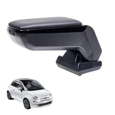 Afbeelding van Rati armster S armsteun geschikt voor FIAT 500 2016 [NICHT zum elektrische 500e] I met opbergvak exacte passing op middenconsole