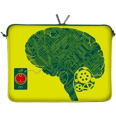 Afbeelding van DIGITTRADE LS166 17 IT Brain Designer Notebook Sleeve Laptop Case 17,3 inch (43,9 cm) Groot Neopreen Zakje Tas