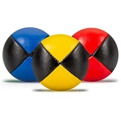 Afbeelding van Diabolo Freizeitsport Jongleerballen 3 delige set, 62 mm jongleerbal met duurzaam vogelgierst, waterafstotend kunstleer, voor kinderen en beginners
