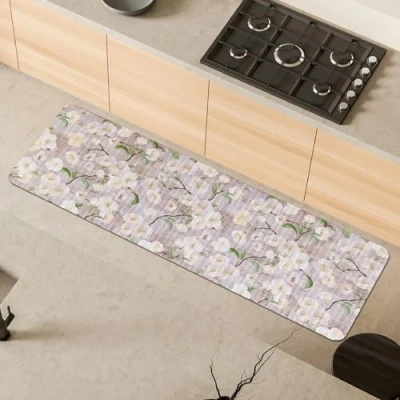 Afbeelding van Comart, Austin Bloom Keukentapijt, van polyester, bedrukt, antislip, 50 x 170 cm