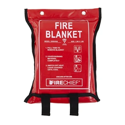 Afbeelding van Firechief Kitemarked Budget Fire Deken Grote branddeken (1,2 m x 1,8 m) Geschikt voor gebruik rond het huis (keuken, kantoor, garage)