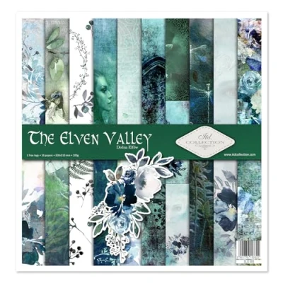 Afbeelding van ITD Collection scrapbooking pakket, papier, decoratief decoupage, kaarten maken, papierformaat 310 x 320 mm (The Elven Valley SLS 005)