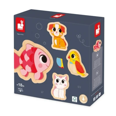 Afbeelding van Janod puzzel huisdieren 2, 3, 4, 5st