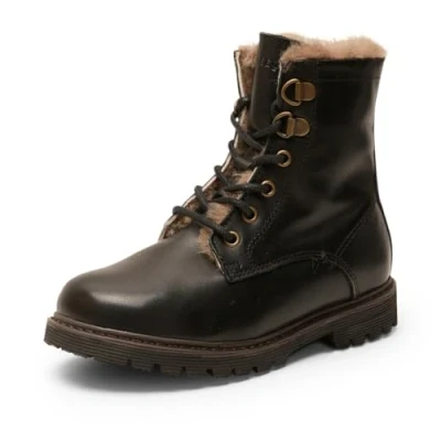 Afbeelding van Bisgaard MAIA Veterboots voor kinderen, Maat: 34, Black Kalfsleer