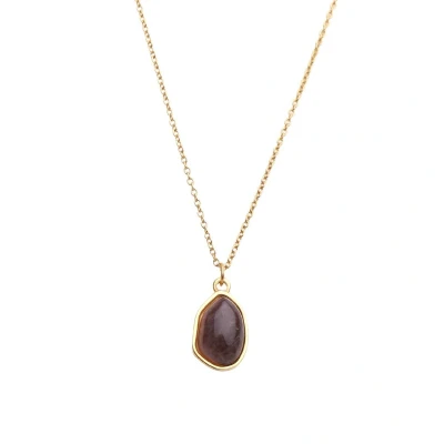 Afbeelding van Zentana Amethist Ketting 18K Goud Verguld Edelsteen Hanger Wijsheid