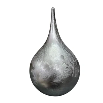 Afbeelding van Mini Urn Druppel Glas Zilver Frost 200ml