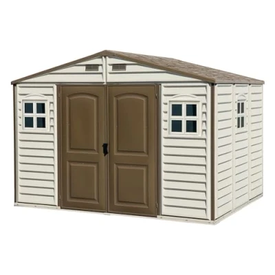 Afbeelding van Duramax WoodSide V2 10&#039; x 8&#039; schuur beige &amp; bruin