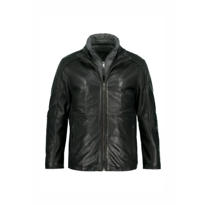 Afbeelding van JP1880 Leren jas, Heren, Maat: 4XL, Black