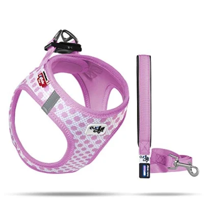 Afbeelding van Curli Hondentuigje Harness Cirkels 26 30 Cm Mesh/nylon Roze