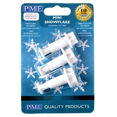 Afbeelding van PME Plunger Cutter Mini Sneeuwvlok/IJskristal (Frozen) set/3