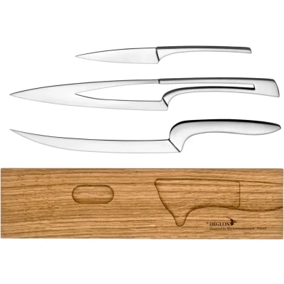 Afbeelding van Déglon Meeting® 3 delige Messenset Elegant Bourgondisch Eikenhout en RVS
