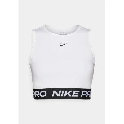 Afbeelding van Nike Performance PRO CROP TANK Top, Dames, Maat: Large, White/black