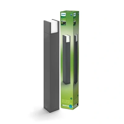 Afbeelding van Philips Arbour sokkellamp groot antraciet 3.8 W