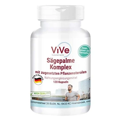 Afbeelding van Zaagpalm Extract Prostaat Capsules met Selenium, Zink, Bèta Sitosterol, Lycopeen en VIJGENCACTUS HOGE DOSIS VEGAN 120 Gemaakt in Duitsland