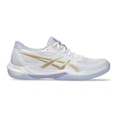 Afbeelding van Asics GEL Rocket 12 Volleybalschoenen, Dames, Maat: 41.5, White/champagne Imitatieleer/ textiel