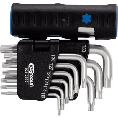 Afbeelding van KS Tools, Inbussleutel, 3 in 1 haakse steeksleutelset kort
