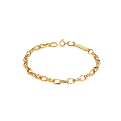 Afbeelding van Kuzzoi Basic Chain Armband goldcoloured, Heren, Maat: 19, Gold coloured
