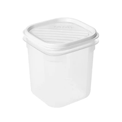 Afbeelding van Casa Viva Vierkante Tupperdoos 0.7L met wit deksel Tatay