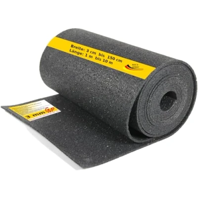 Afbeelding van Bouwbeschermingsmat van rubbergranulaat 10 mm 800 x 6 m