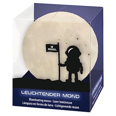 Afbeelding van Moses Led lamp Lichtgevende Maan Met Timerfunctie 10 Cm