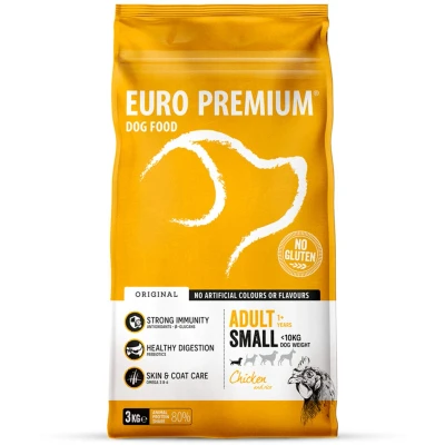 Afbeelding van 4x Euro Premium Adult Small Kip Rijst 3 kg