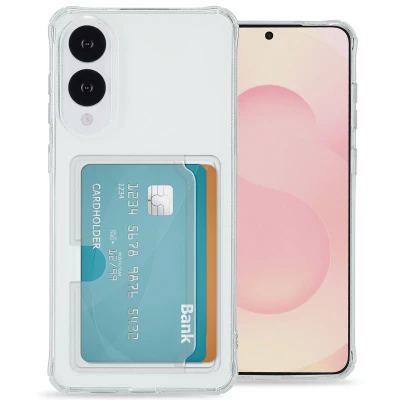 Afbeelding van Samsung Galaxy S25 Edge Hoesje Met pashouder Siliconen en TPU (zacht) imoshion Softcase/Backcover Transparant Telefoonhoesje