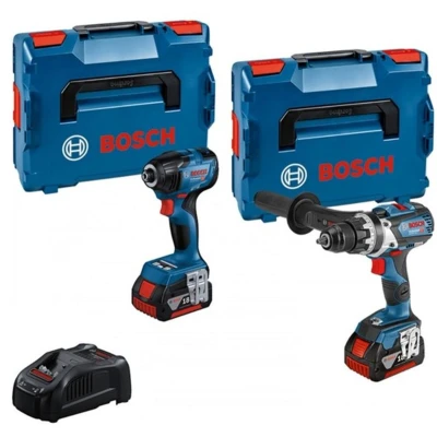Afbeelding van Bosch Blauw GSR 18V 110 Accuboormachine + GDR 210 C slagschroevendraaier 18 Volt 5,0Ah Li Ion in L BOXX 0615990N2W