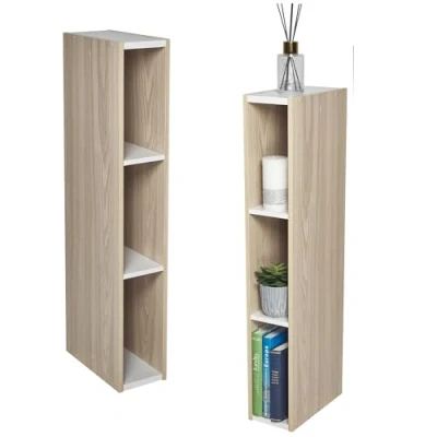 Afbeelding van Iris Ohyama, Boekenkast / 3 niveaus kastplank zijkasten ruimtebesparende boekenplank, Modulable plank in hoogte verstelbaar 3,2 cm, Kantoor, Woonkamer Space Saving Shelf UB 9020 LichtBruin