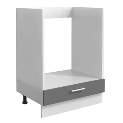 Afbeelding van Esilo keuken onderkast 60 cm voor oven 1 deurwit, grijs.