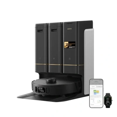 Afbeelding van Mova Z50 Ultra robotstofzuiger met een krachtige 36 C zelfreinigende rupstype dweil, 19.000 Pa sterke zuigkracht en real time detectie van meerdere soorten vuil.