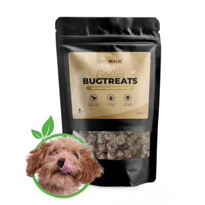 Afbeelding van Mollie&#039;s Bugtreats Hondensnack, Trainersnack, Traktatie Insecten Eiwit Reinigt het Gebit Frisse Adem Hypoallergeen Glutenvrij Graanvrij Laag in Calorieën 100 gram
