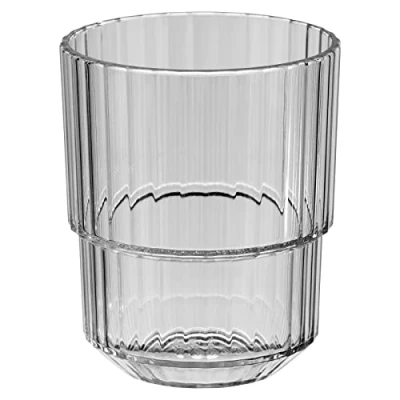 Afbeelding van APS Linea Drinkbeker van hoogwaardig Tritan, kunststof met 0,15 liter, BPA vrij, stapelbaar, onbreekbaar herbruikbaar en vaatwasmachinebestendig, 150 ml, french grey