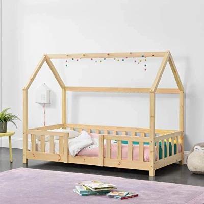 Afbeelding van Kinderbed Sisimiut met uitvalbeveiliging 70x140 cm hout