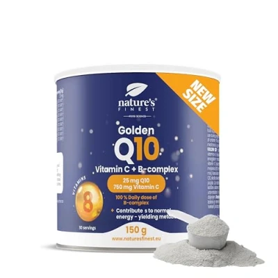 Afbeelding van Nature&#039;s Finest Golden Q10 Schoonheid formule van co enzym Q10, vitamine C en B complex voor bescherming tegen oxidatieve schade