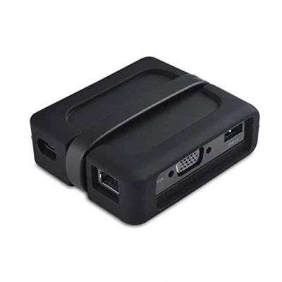 Afbeelding van Cable Matters USB C Multiport Adapter Hub met HDMI / DisplayPort VGA, 2.0, Fast Ethernet, 60 W PD in zwart Thunderbolt 3 poorts compatibel voor MacBook Pro, Dell XPS, HP Spectre x360 en meer