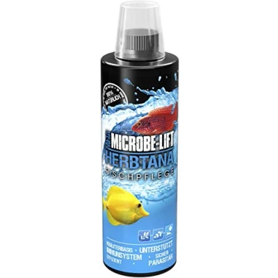 Afbeelding van Microbe Lift Herbtana kruidengebaseerde verzorgende paraat voor optimale ondersteuning van het verkeer bij vissen in elk zeewater &amp; aquarium, 473 ml