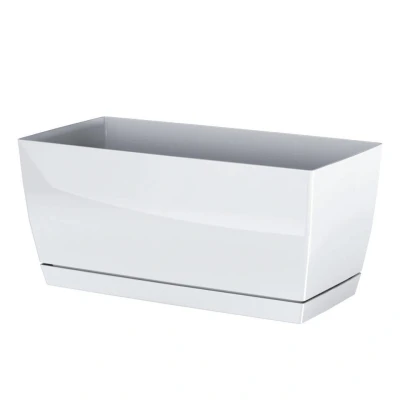 Afbeelding van Prosperplast plantenpot/bloempot kunststof parel wit 24 x 12 11 cm