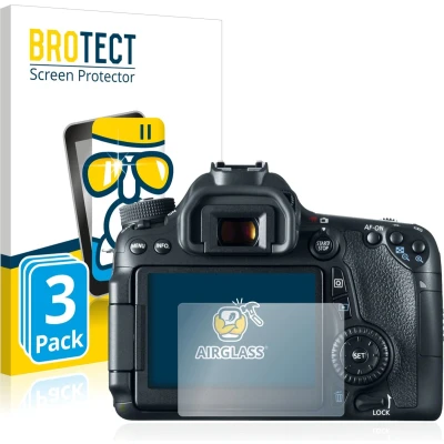 Afbeelding van BROTECT Screenprotector voor Canon EOS 70D Folie Beschermfolie Beschermglas transparant (3 Stuks)