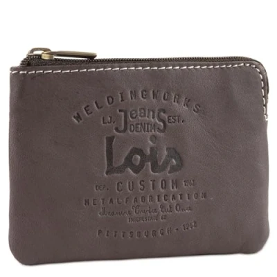 Afbeelding van Lois Porte Monnaie homme Cuir Souple Petit Format Bourse Multi Rangements Anti RFID. Carte Cuir. 11002, Donkerbruin