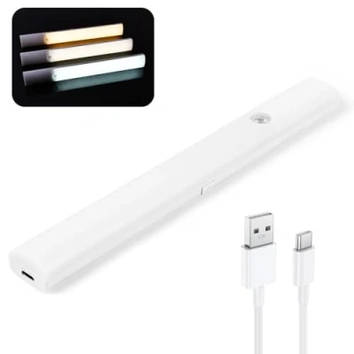 Afbeelding van Vicloon LED kastverlichting,Onder kast licht keuken met bewegingsmelder dag en nacht, verstelbare kastverlichting voor keuken, Garderobe, Trap, Kelder, Bad, Hal, Garage